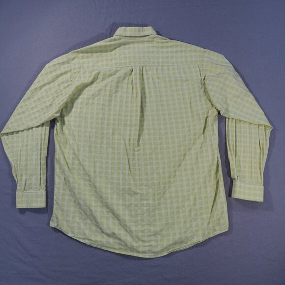 Cinch Shirt Mens Large Yellow Monochrome Check Country Southwest Preppy Cowboy - Picture 2 of 11